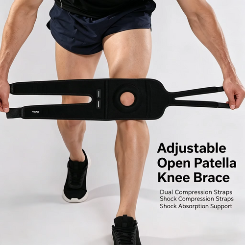 Genouillères Stabilisatrices de Fitness – Support de Compression Ajustable pour Soulagement des Douleurs Articulaires, Arthrite et Récupération du Ménisque