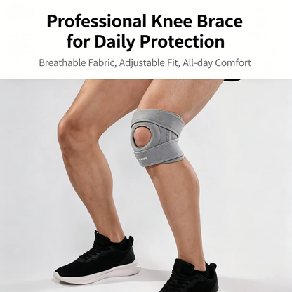 Genouillères Stabilisatrices de Fitness – Support de Compression Ajustable pour Soulagement des Douleurs Articulaires, Arthrite et Récupération du Ménisque