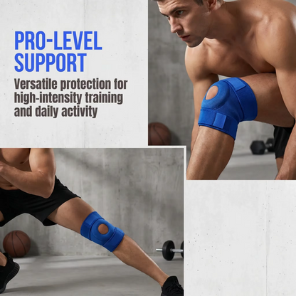 Genouillères Stabilisatrices de Fitness – Support de Compression Ajustable pour Soulagement des Douleurs Articulaires, Arthrite et Récupération du Ménisque